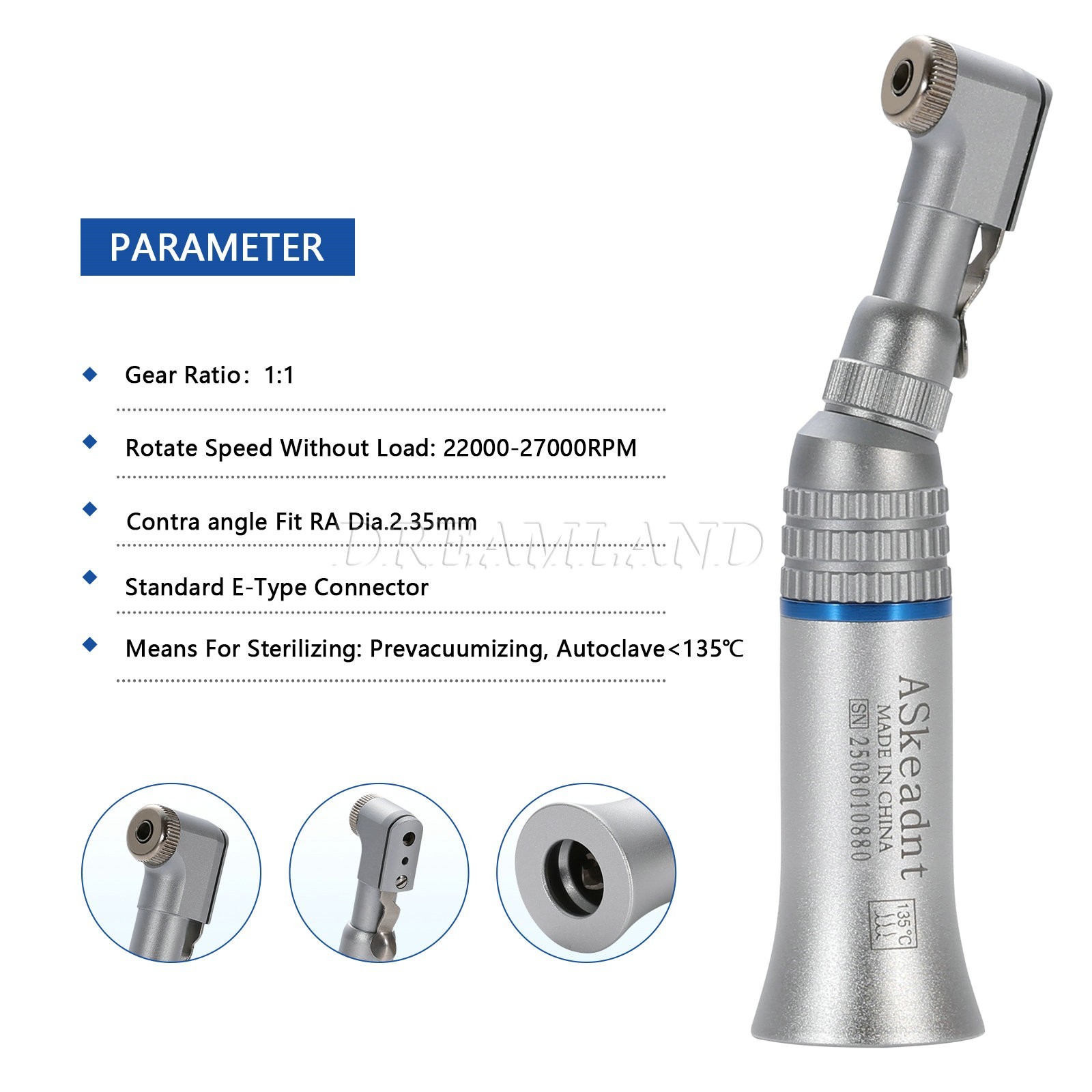 10x NSK Style Dental Slow Low Speed Contra Angle Handpiece Latch type E-Type u