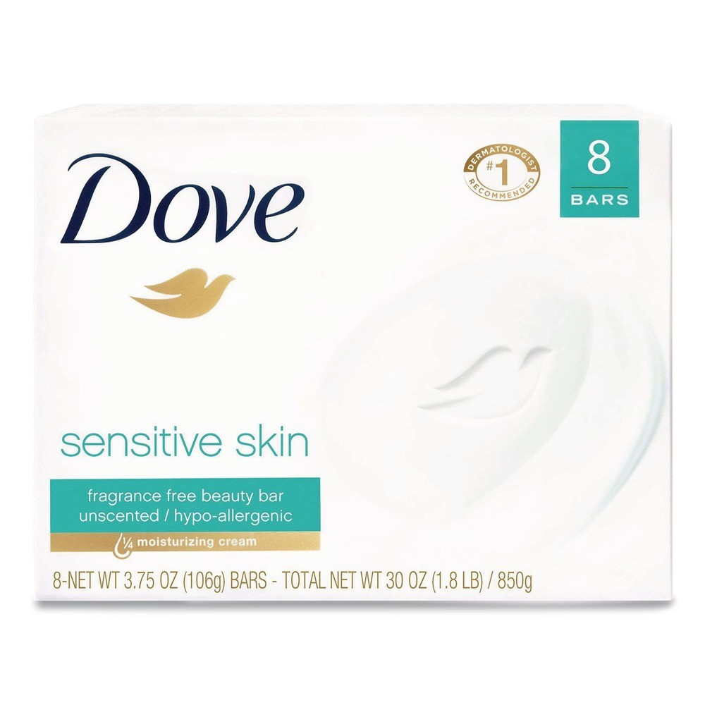 Dove CB613789 4.5 oz. Sensitive Skin Bath Bar – Unscented (72/CT) New