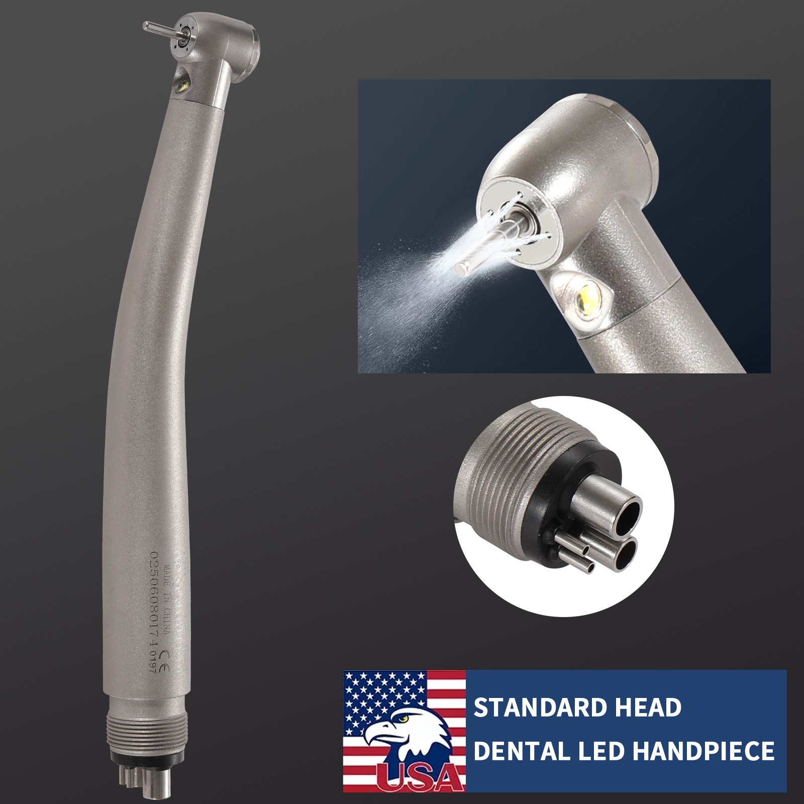 NSK Style Dental Fiber Optic LED E-generator Handpiece High Speed Turbine 4HOLE