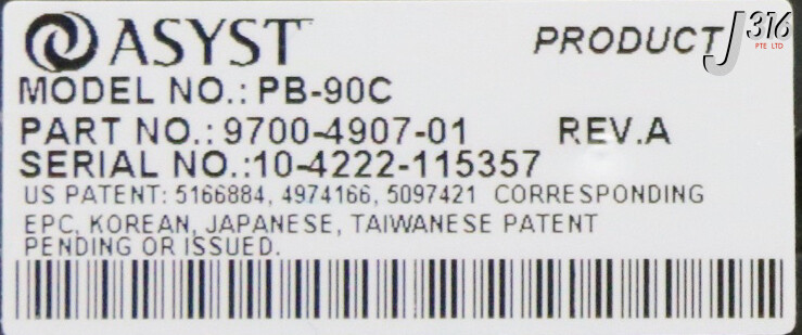 33942 ASYST STS OEM SMART PROBE, P/N: 9700-4907-01 PB-90C