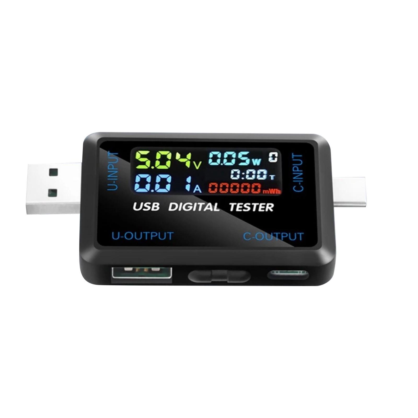 Portable USB C Voltmeter Current Meter Tester for Power Bank Charger Cable Test