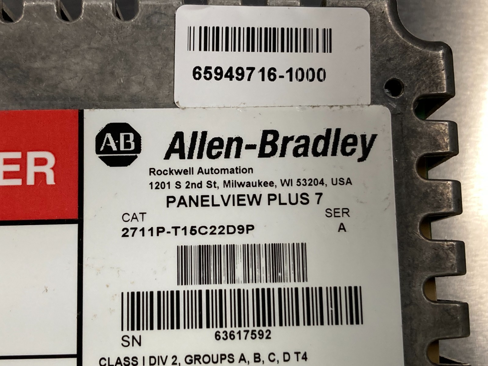 Allen Bradley 2711P-T15C22D9P Ser A PanelView Plus 7 – New