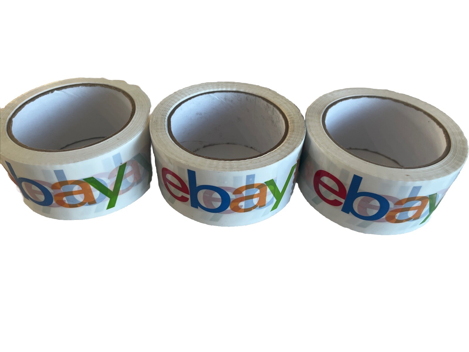 3-Pack Color Logo eBay Branded Packaging Tape 2″ x 75 Yards NEW