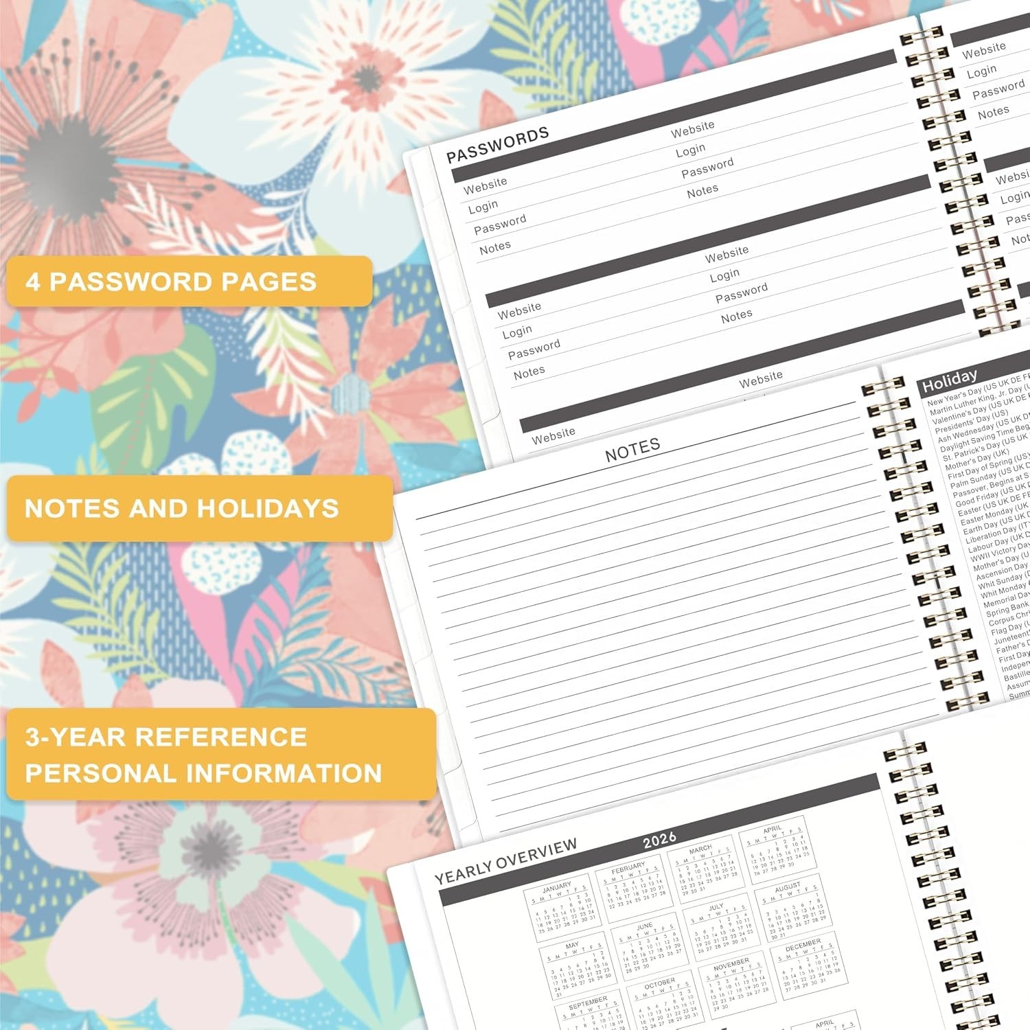 Monthly Planner 2026-2028 – 2 Year Planner 2026-2028, July 2026 – June 2028, 2 Y