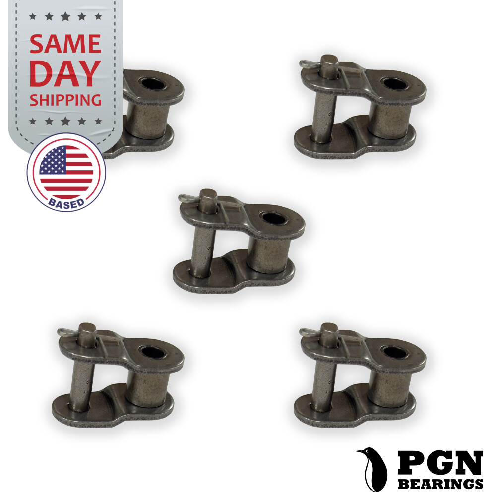 (5 Pack) PGN #40 Roller Chain Offset Links – 1/2″ Pitch – Half Link