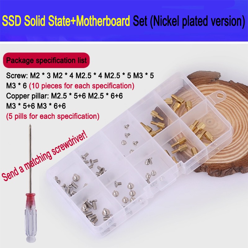 304/ Nickel plating Laptop Screw Glasses DIY Set SSD Solid State Drive Screws