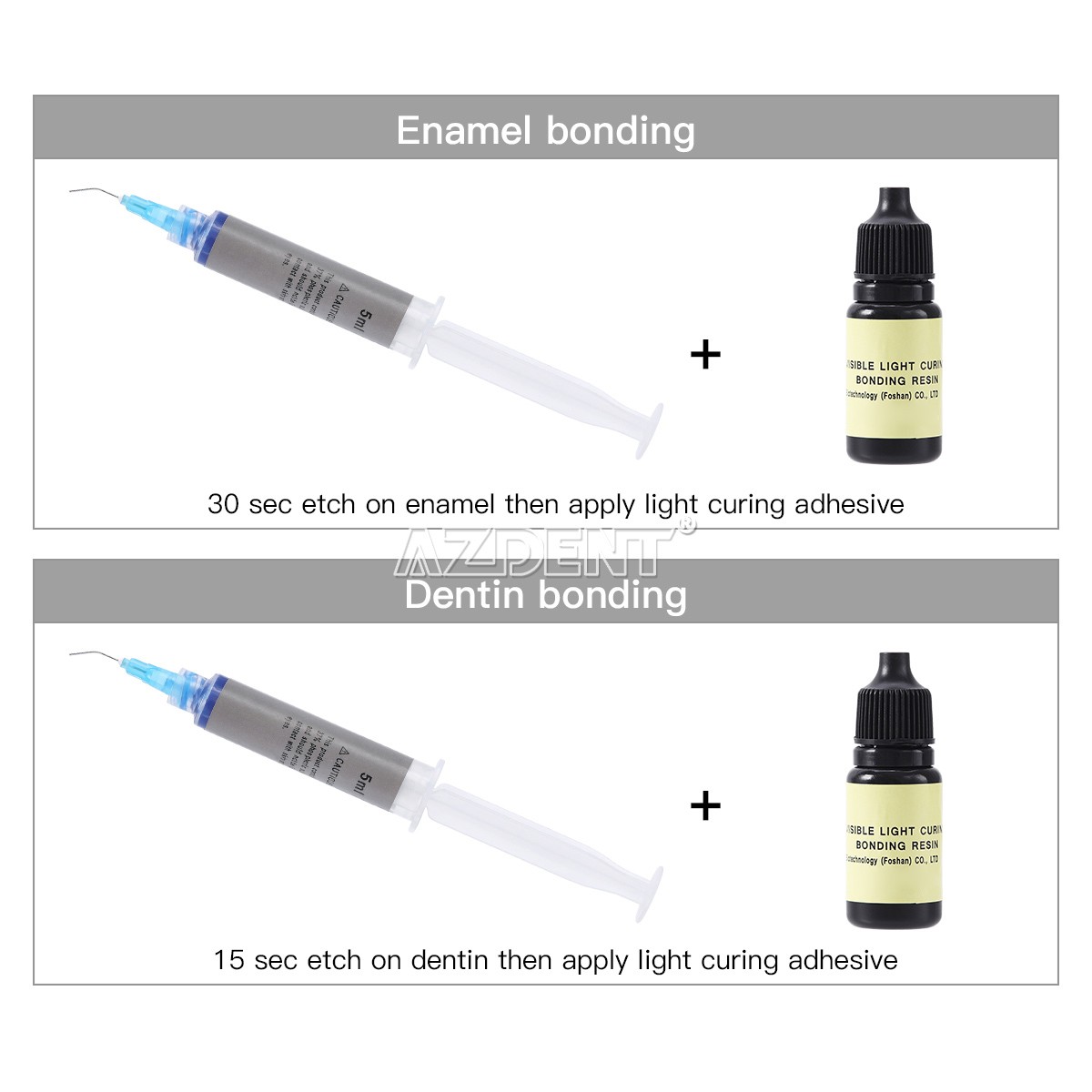 5 Packs Dental Adhesive Light Cure Dentin Enamel One Step Bonding Composite