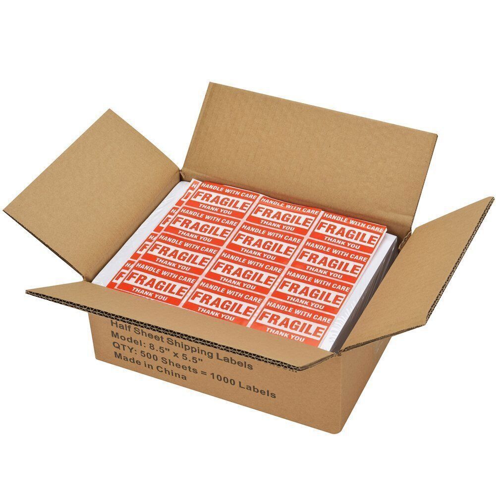 200-20000 Premium 8.5×5.5 Shipping Mailing Labels Half Sheet Self Adhesive Label