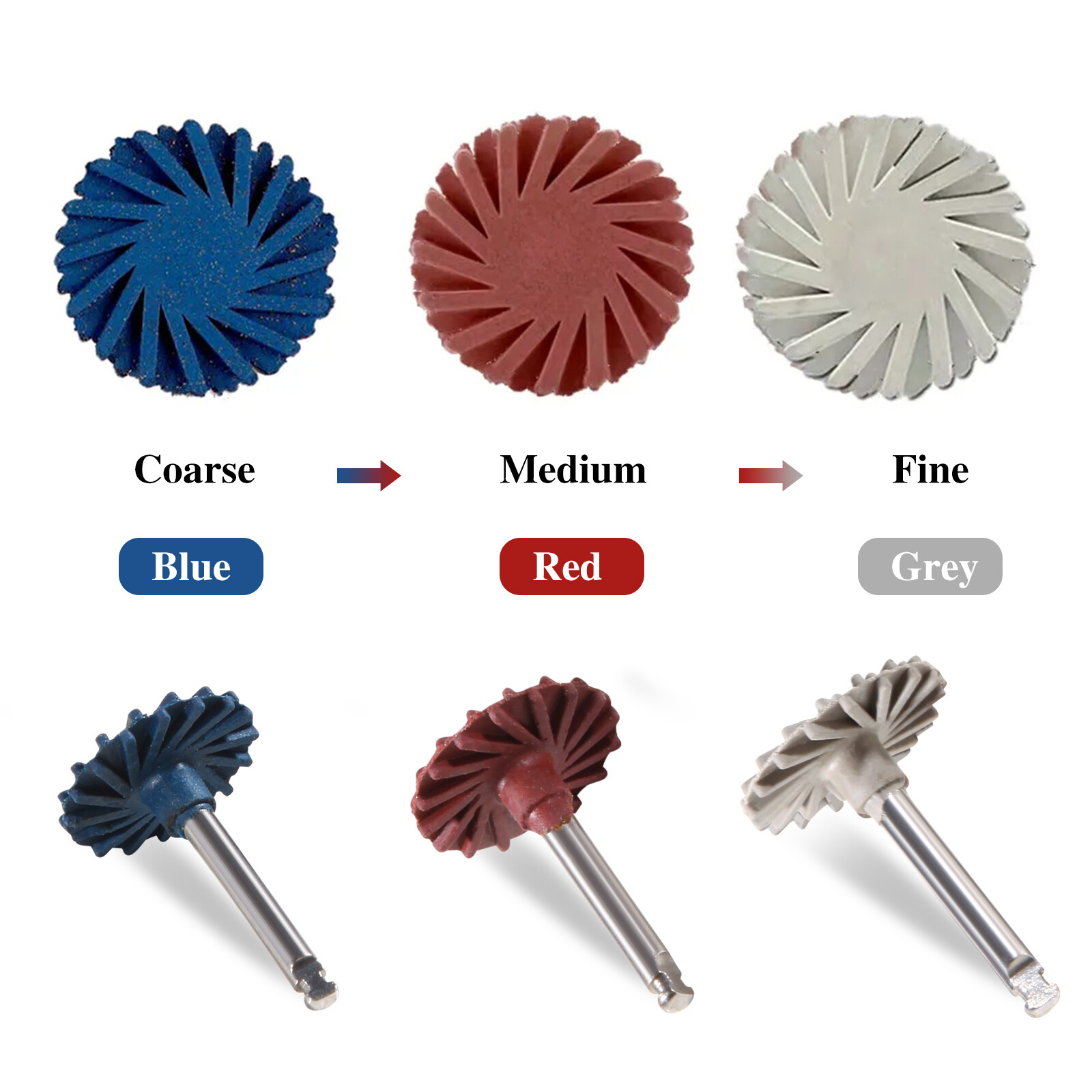 6pcs/box Dental Polish Kit Composite Resin Polishing Disc Spiral Polish Wheel