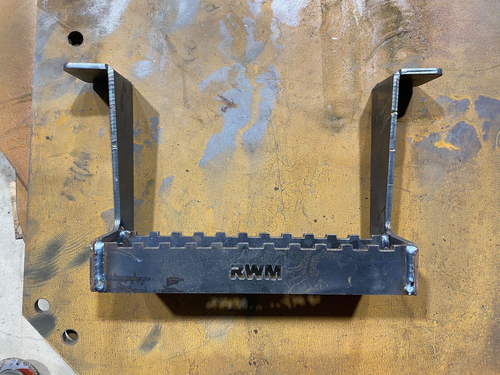 RWM Universal Brand New Weld-On 9″drop step 4pc kit Raw Steel Step 1/4″ Thick