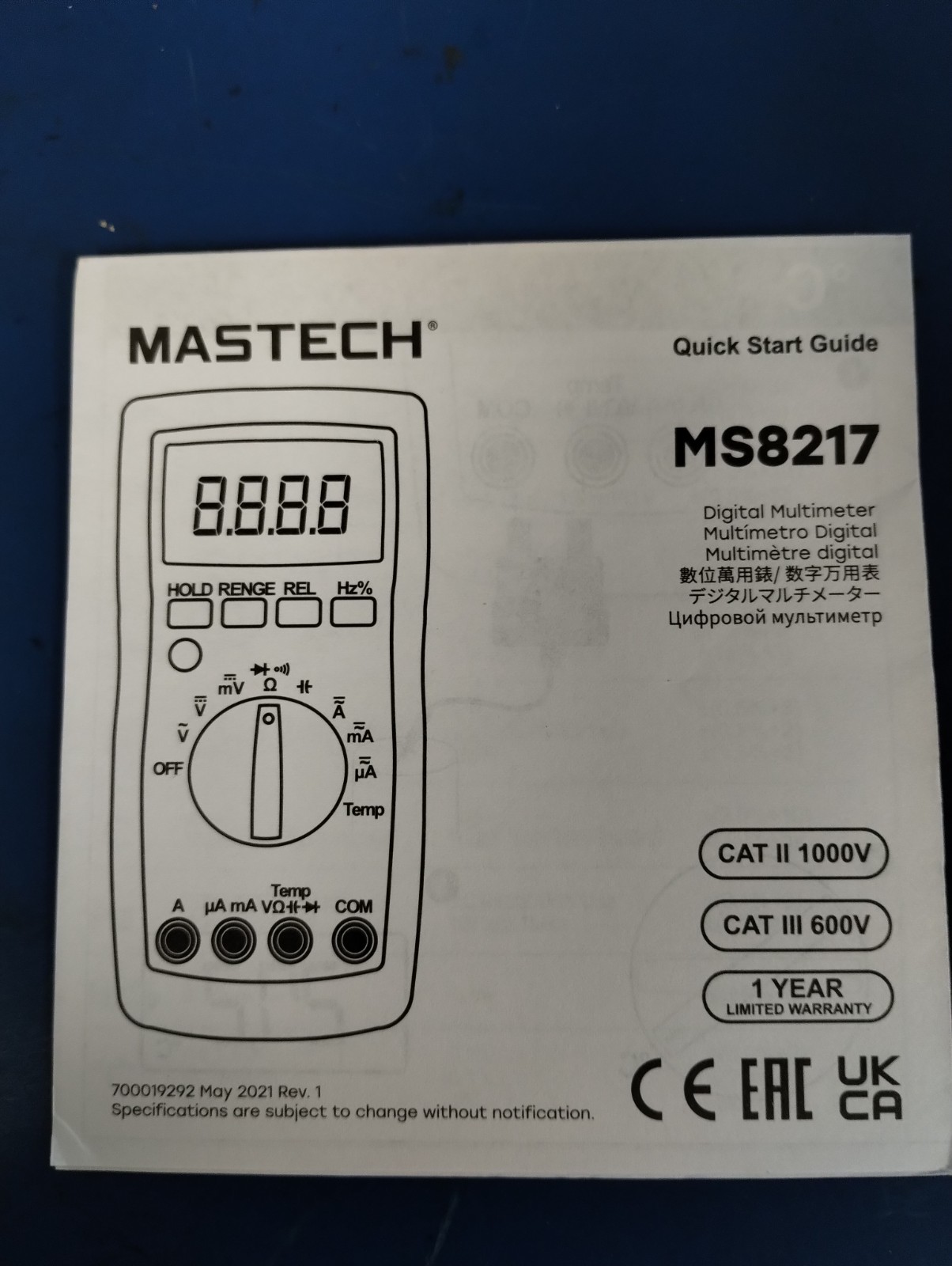MASTECH MS8217 Auto Ranging Digital Multimeter essential tool for professionals