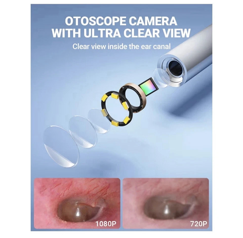 3.9mm Ear Wax Removal Scope Video Camera Digital Otoscope with 4.5 Inch Screen