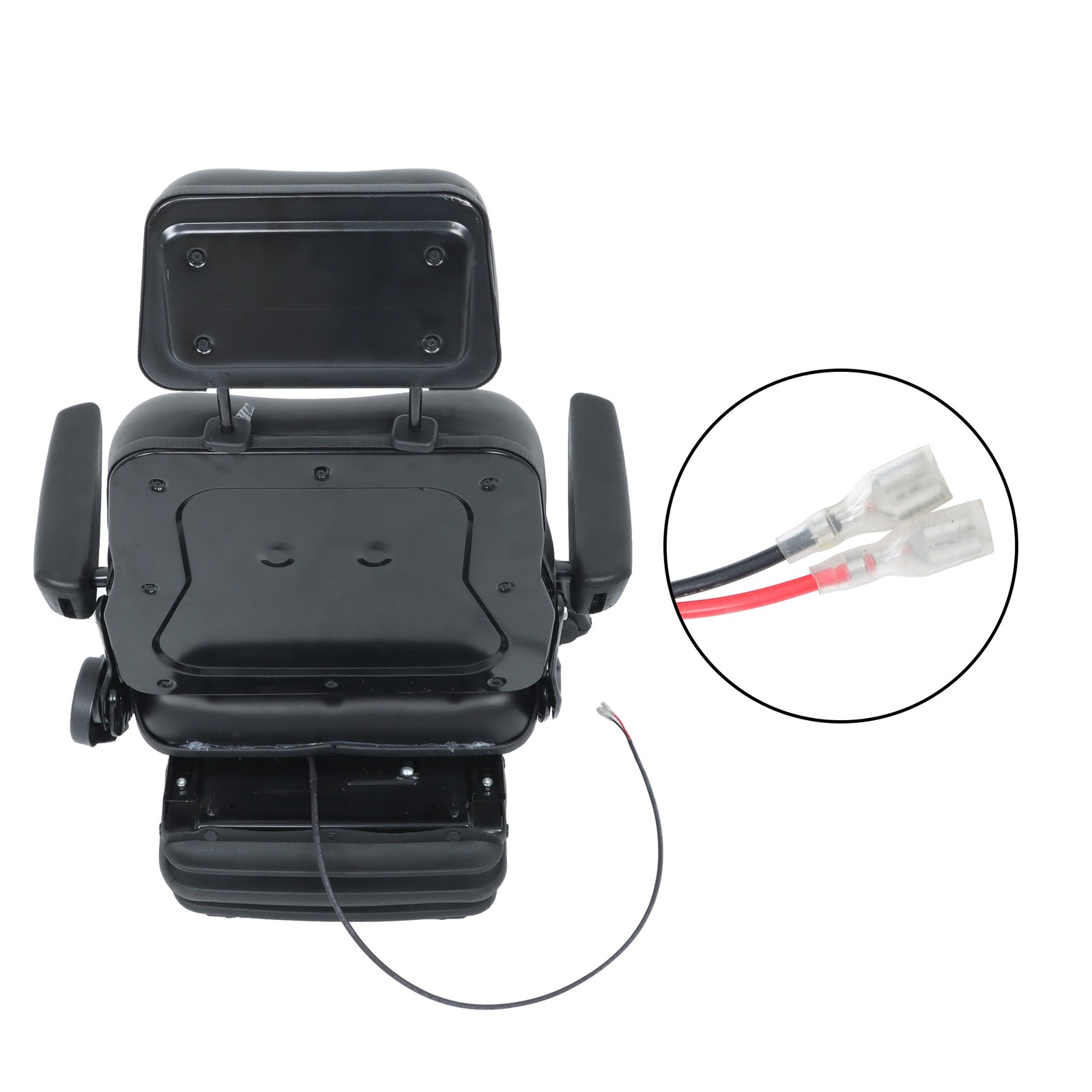 Forklift & Tractor Seat Suspension Adjustable Backrest Armrest Safety Belt