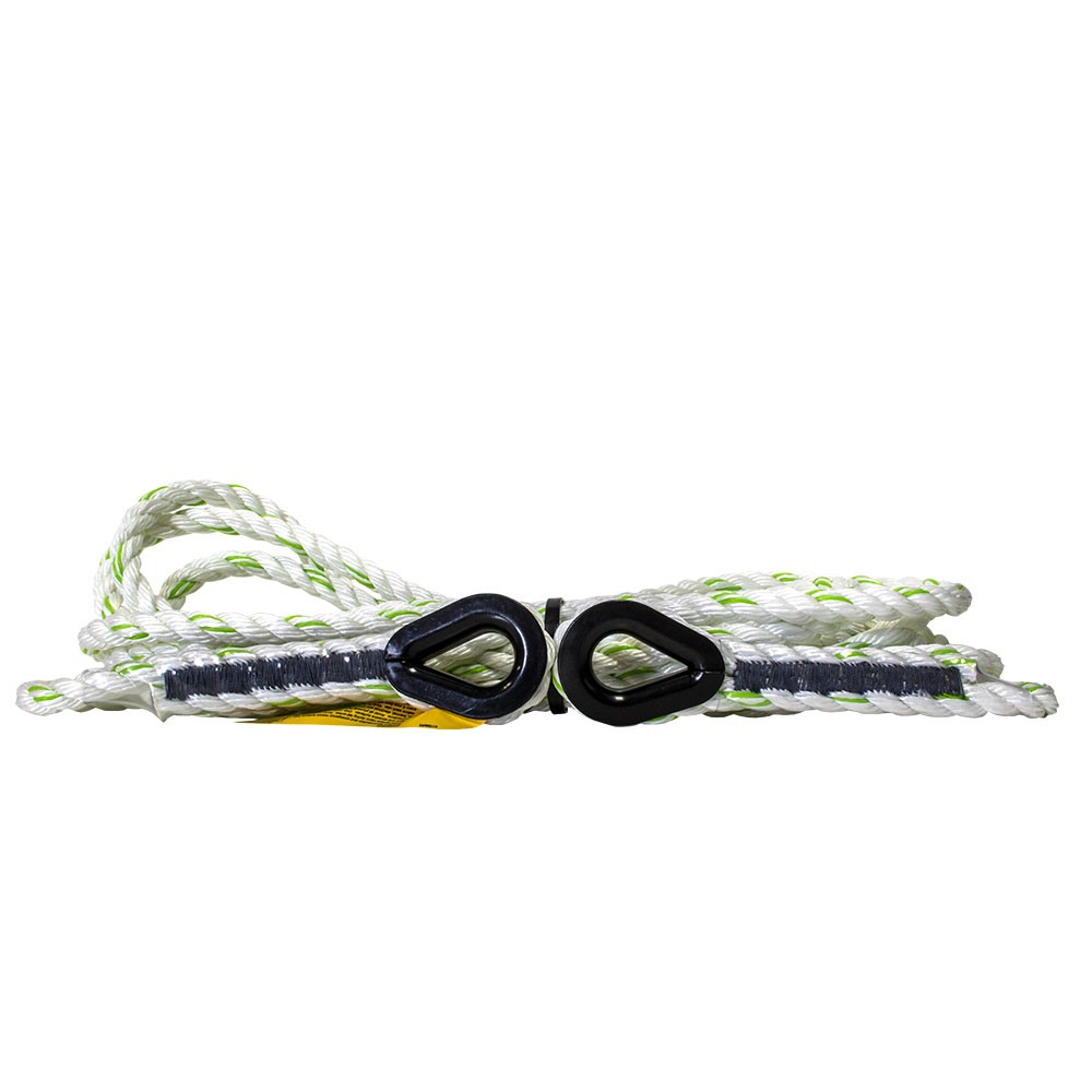 SafeWaze FS-700-30-TT 30ft Rope Lifeline w/ Thimbled Ends 5/8in 3-Strand