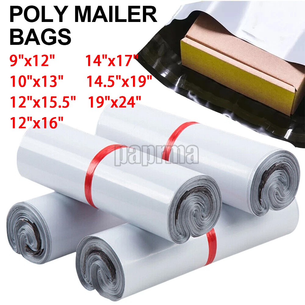 Poly Mailers Shipping Envelopes Mailing Bags 9×12 10×13 12×15.5 14.5×19 19×24