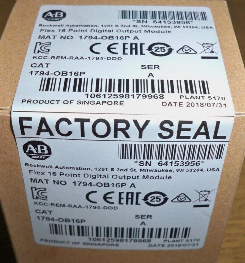 Brand New AB 1794-OB16P/A Digital Output Module 1794OB16P serA US Free Ship&Tax