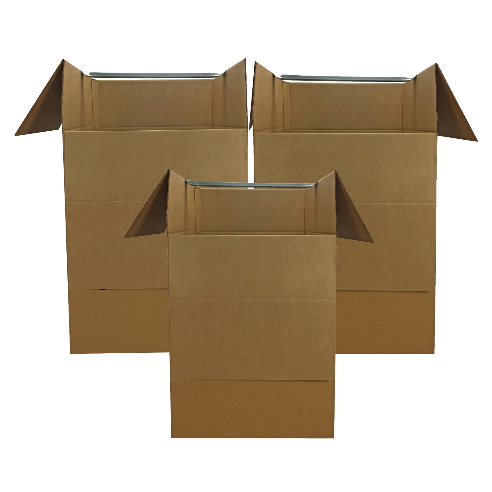 UBMOVE Large Corrugated Wardrobe Moving Boxes (Bundle of 3) 24″ x 24″ x40″