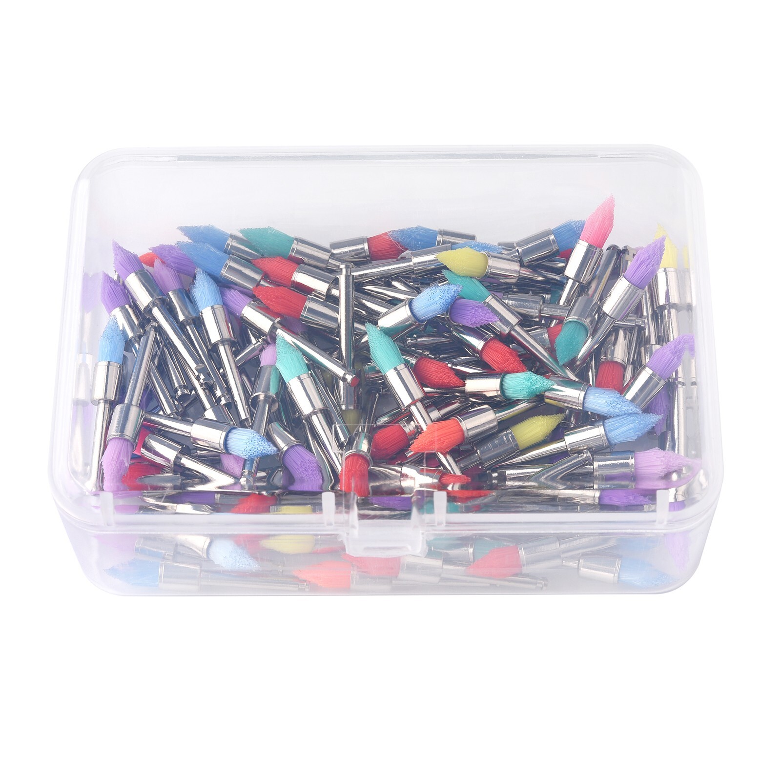 Disposable Dental Prophy Polishing Brush Latch Tapered Type Rainbow 100Pcs/Box
