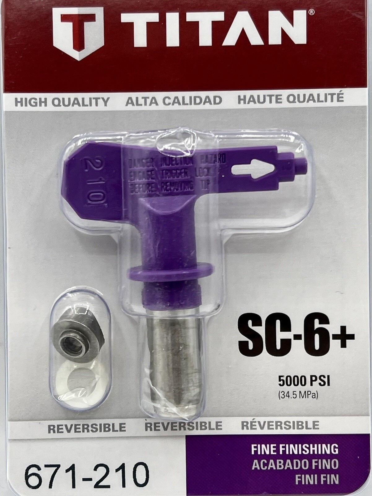 NEW Titan 671-210 5000 PSI SC-6+ Synergy Fine Finish Tip 0.010 in. SHIPS FREE!