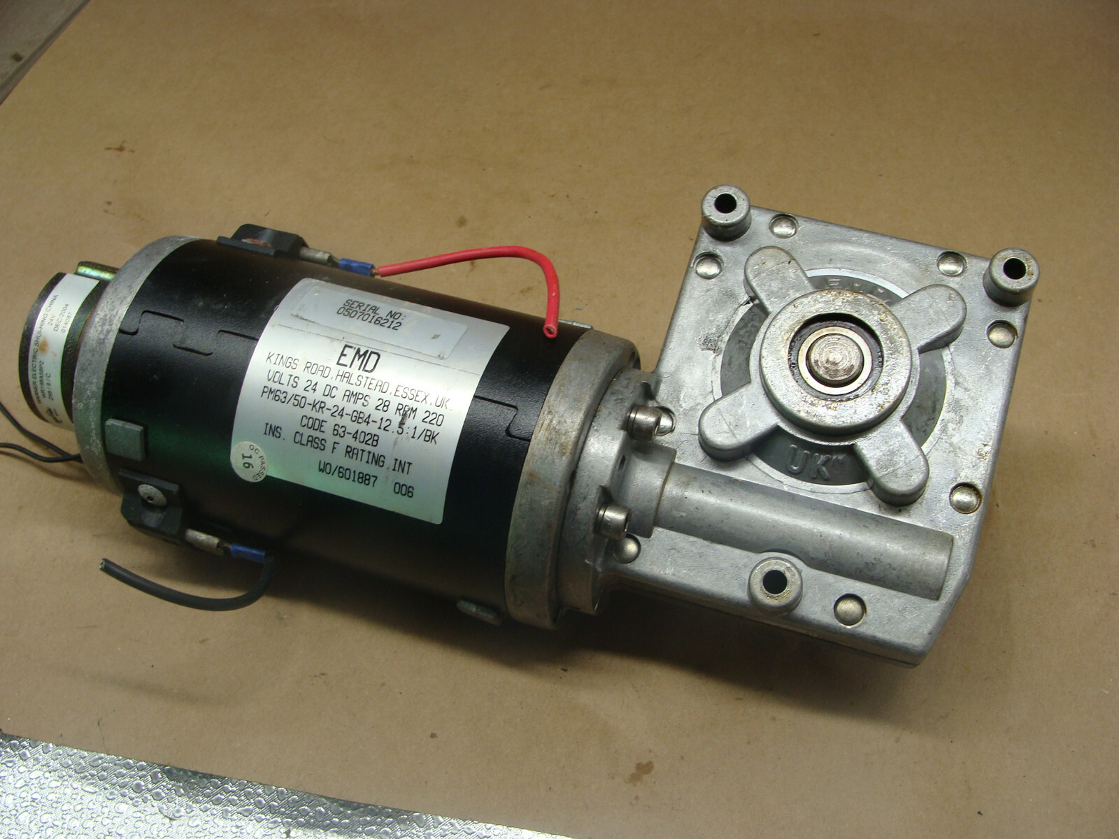 MAXON MOTOR EMD PM36/50-KR-24-GB4-12.5;1/BK WITH GB412-3012 GEAR REDUCER 12.5:1