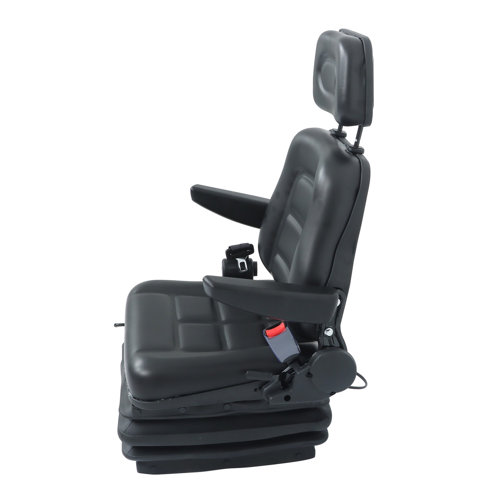 Forklift & Tractor Seat Suspension Adjustable Backrest Armrest Safety Belt