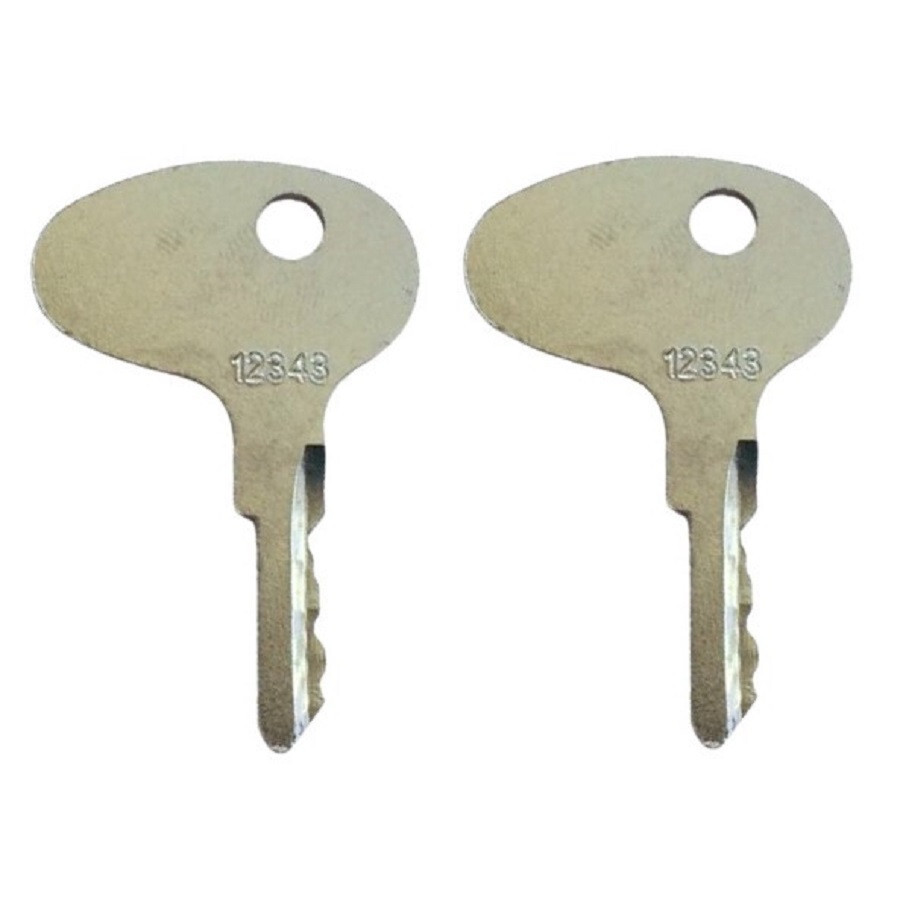 2 CAT Mitsubishi Forklift Ignition Keys # 123243