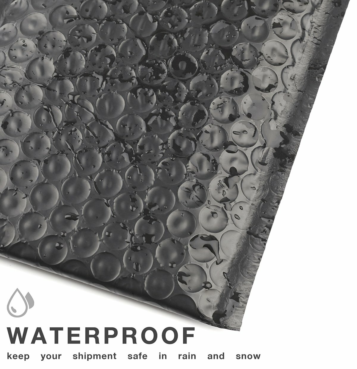 1000 #0 Black Poly Bubble Padded Envelopes Self-Sealing Mailers 6X10 (Inner 6×9)