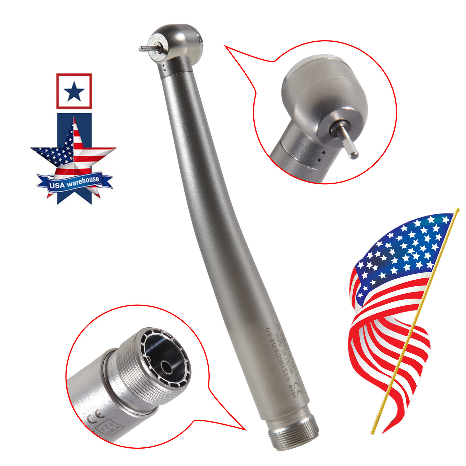 Turbina NSK PANA MAX Style Dental High Speed Handpiece Push Button 2 Hole Borden