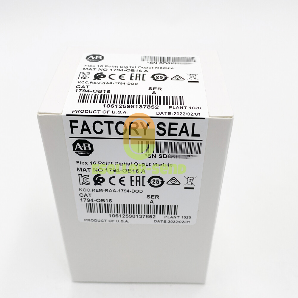 New Sealed AB 1794-OB16 Allen-Bradley FLEX 16-Point Digital Output Module TX
