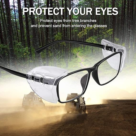 1~200 Pairs Side Shields For Eye Glasses Slip On Safety Glasses Shield Universal