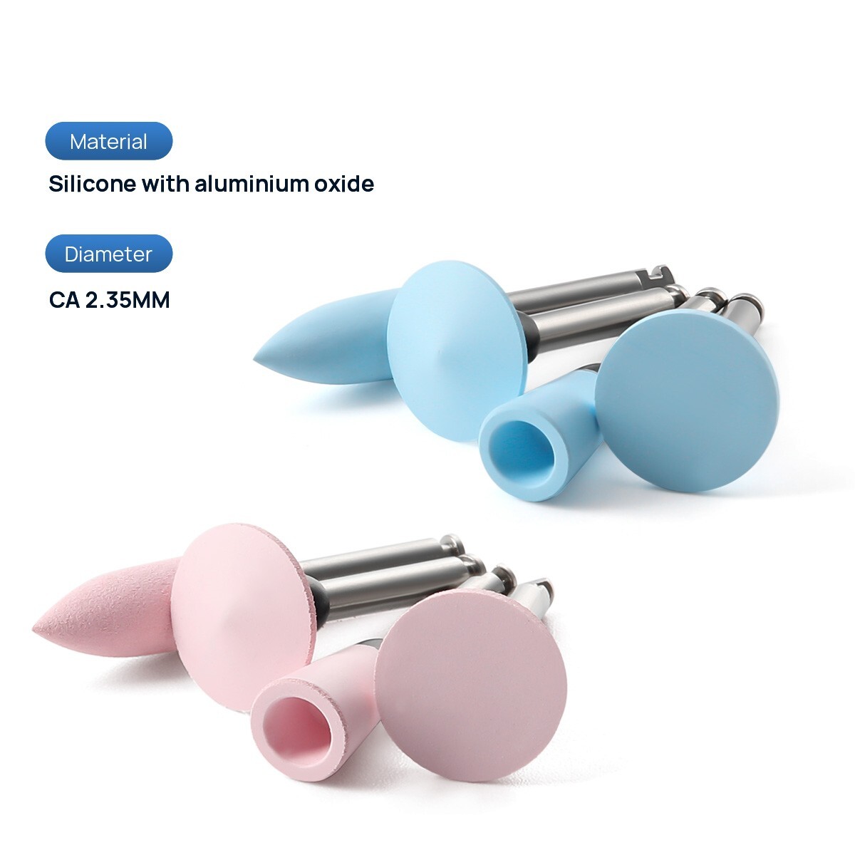 Dental Composite Polishing Burs Kit RA Silicone Polisher 2.35mm for Contra Angle