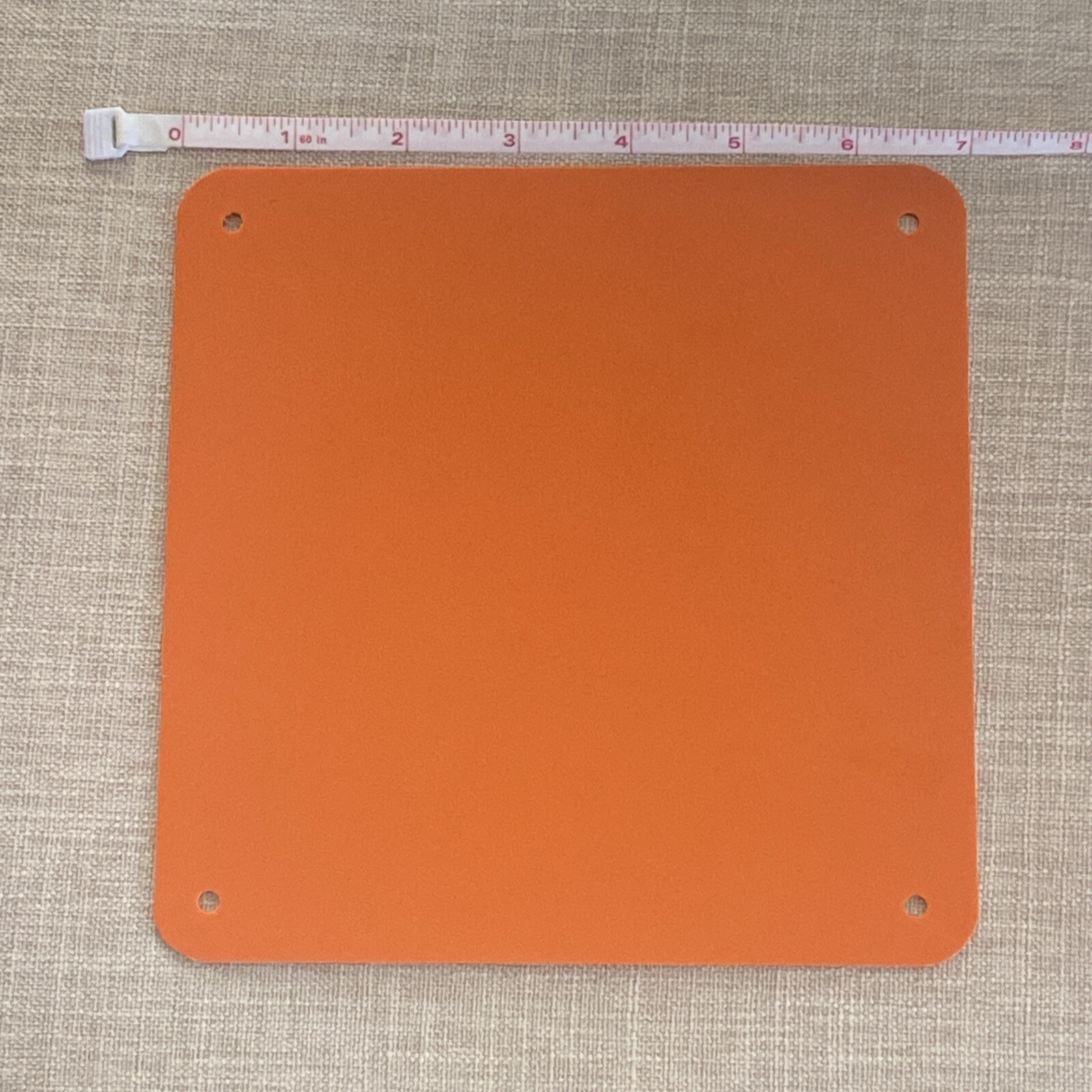 Biohazard 7 in. x 7 in. Plastic Sign with Graphic, Black Text on Orange Base