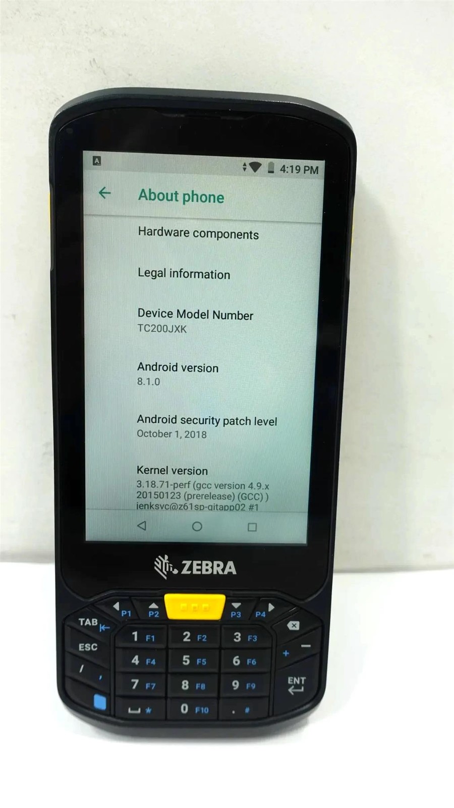 Zebra TC200J 16GB Android 8 Handheld Barcode Scanner
