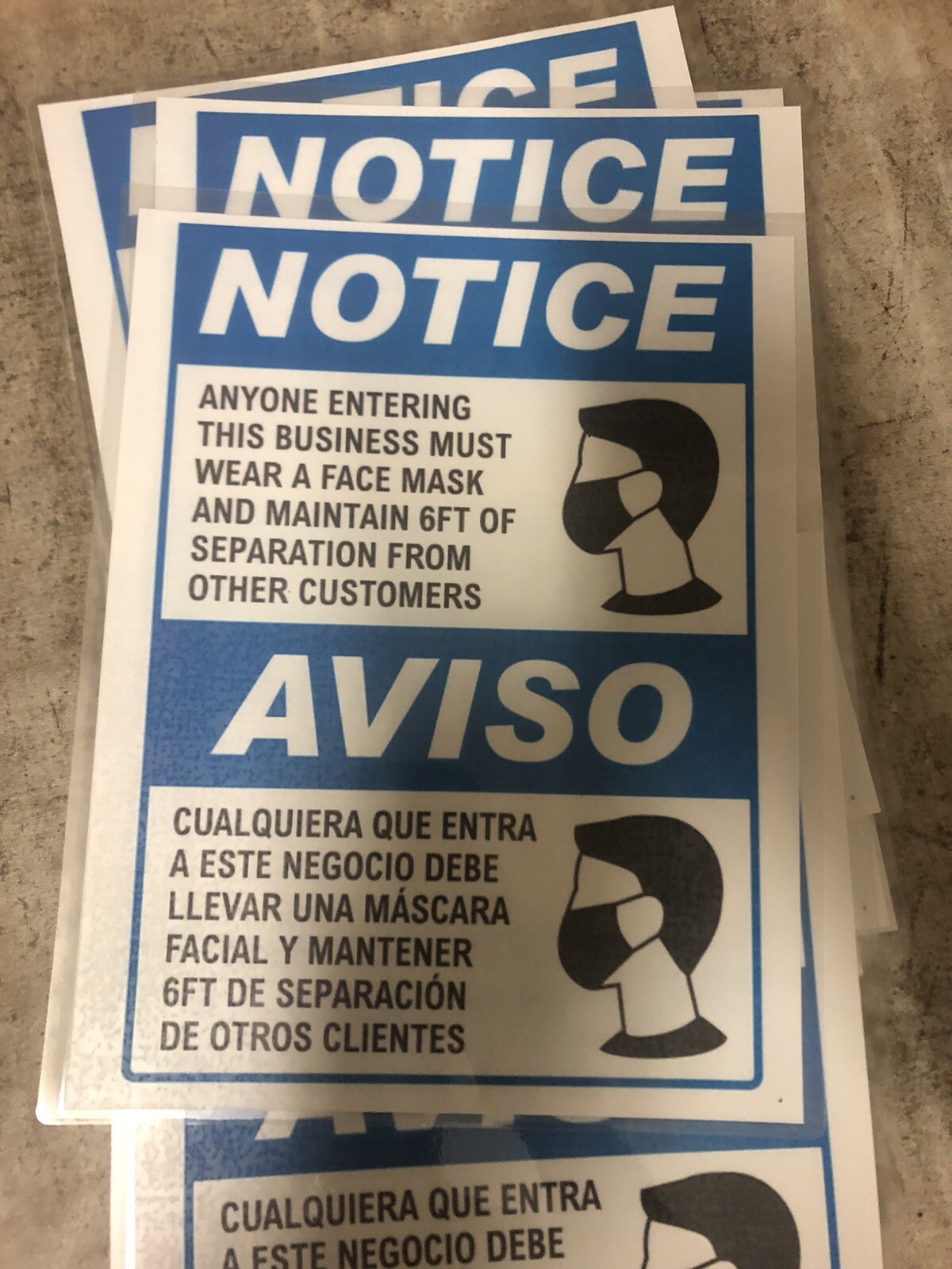 NOTICE FACE MASK REQUIRED SIGN / SAFETY SIGN / (2) HIGH QUALITY