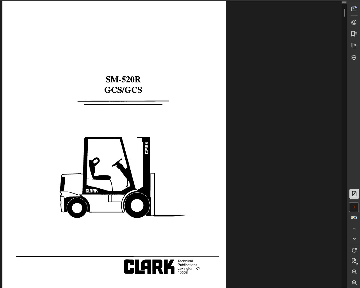 CLARK GCX 25 GCX25 FORKLIFT OPERATORS SERVICE REPAIR SHOP MANUAL PDF ON USB