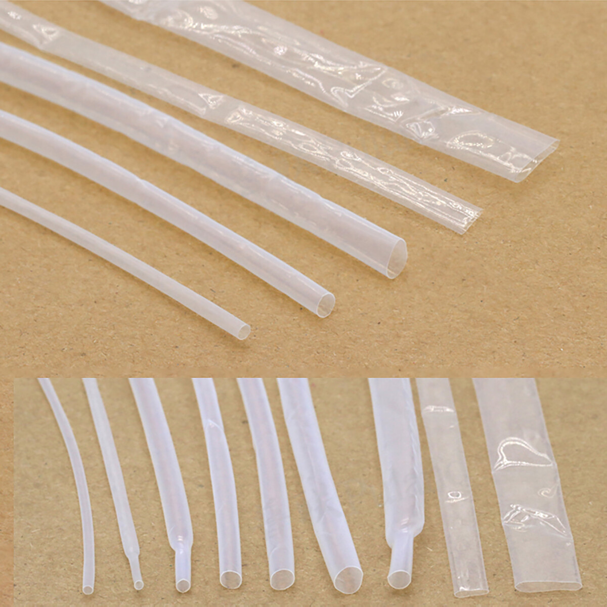 0.5-40mm Diameter Clear Transparent Heat Shrink Tubing Shrinkable Tube Sleeving