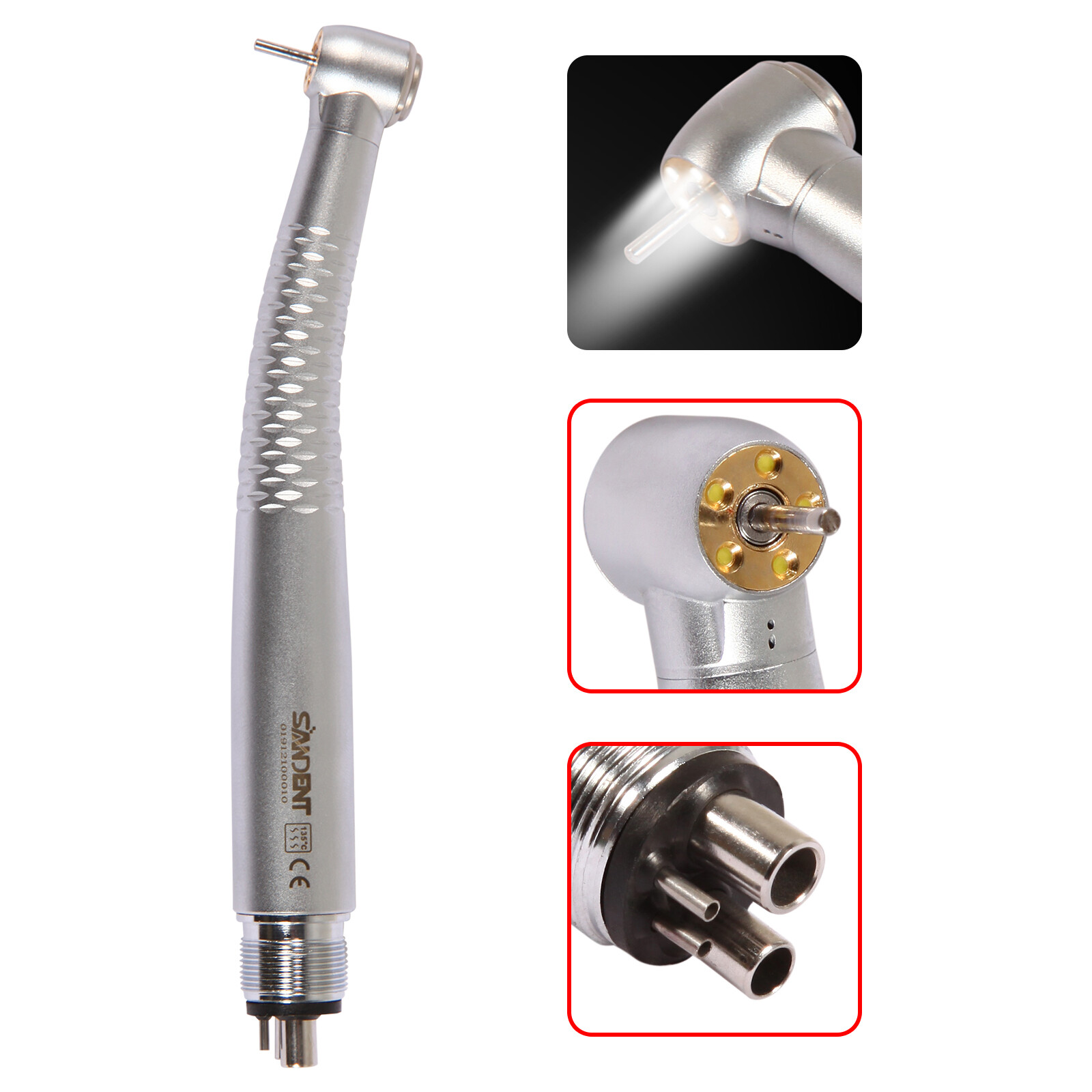OLED+ 5 Light LED E-Generator Dental High Speed Fiber Optic Handpiece 2/4Hole