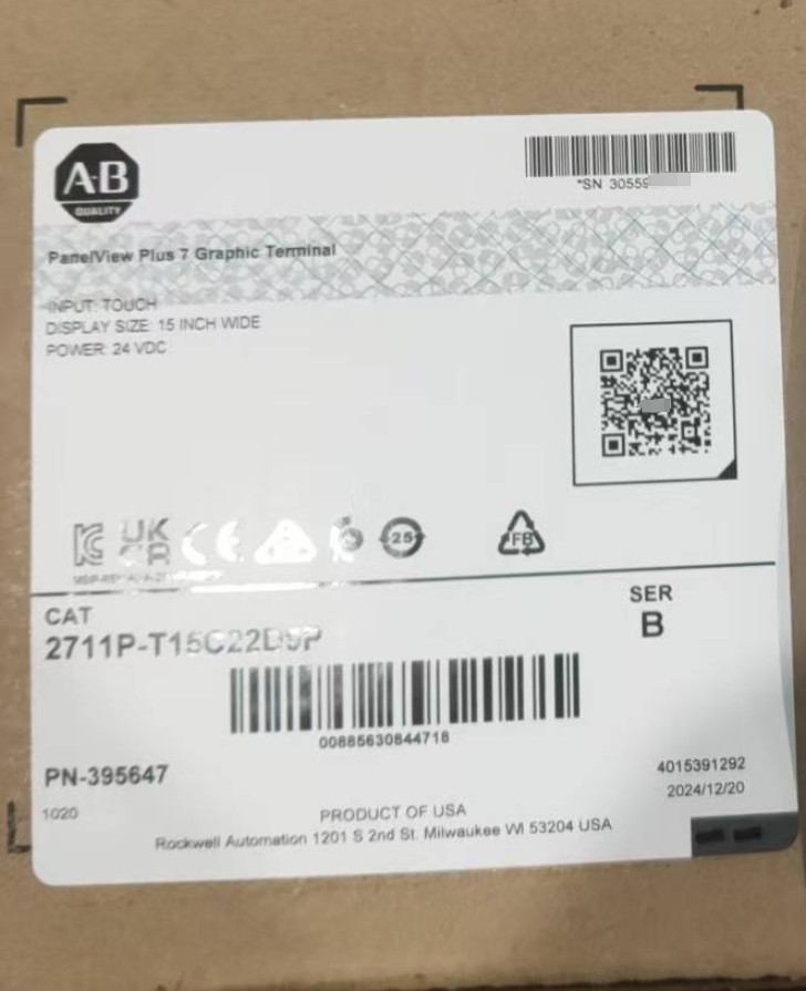 AB PanelView Plus 7 Graphic Terminal 2711P-T15C22D9P