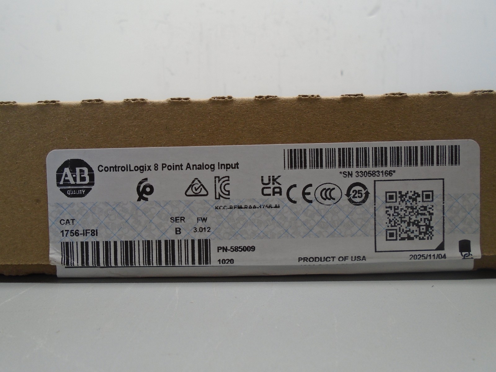 New old Stock sealed Allen Bradley 1756-IF8I /B ControlLogix Analog Input Module