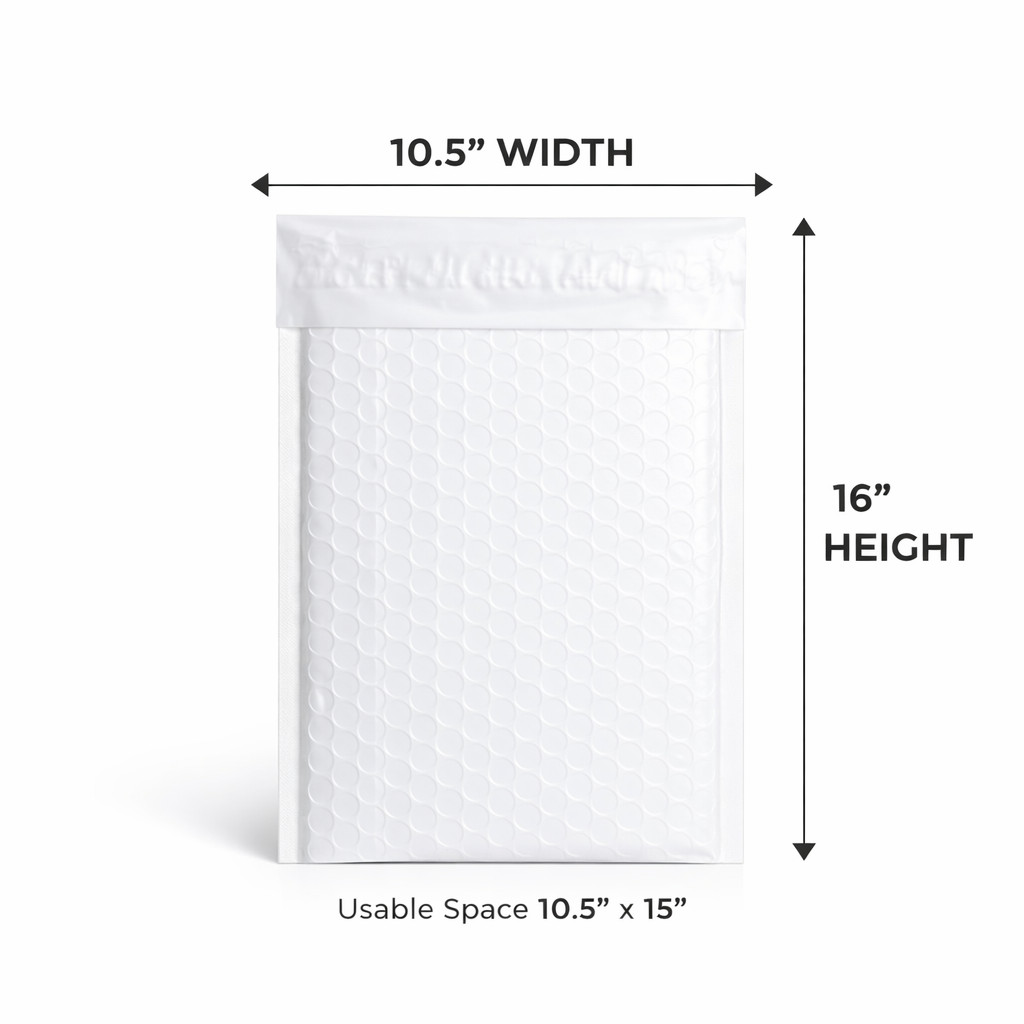 200 Poly Bubble Mailers 10.5×16 Padded Shipping Envelopes Self Seal Choose Color