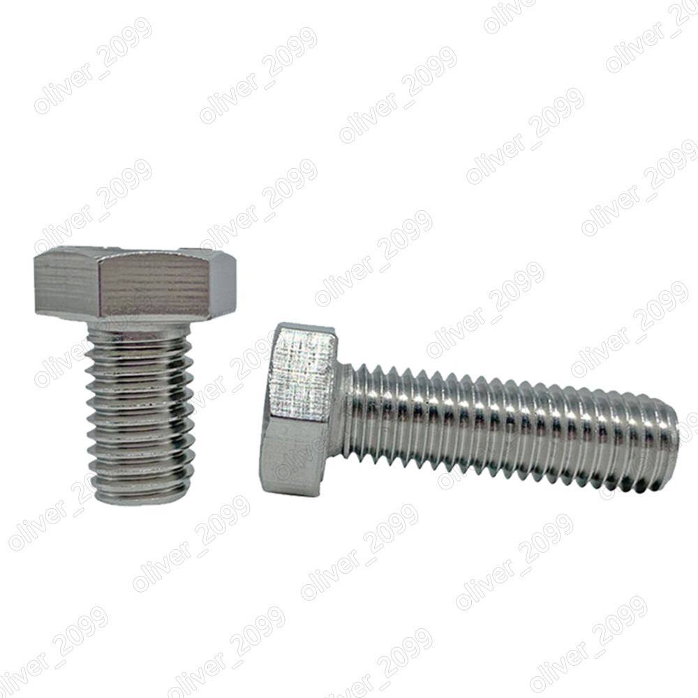 Fine Thread 304 Stainless Steel Hexagon Bolts Hex Head Screws M6 M8 M10 M12 M16