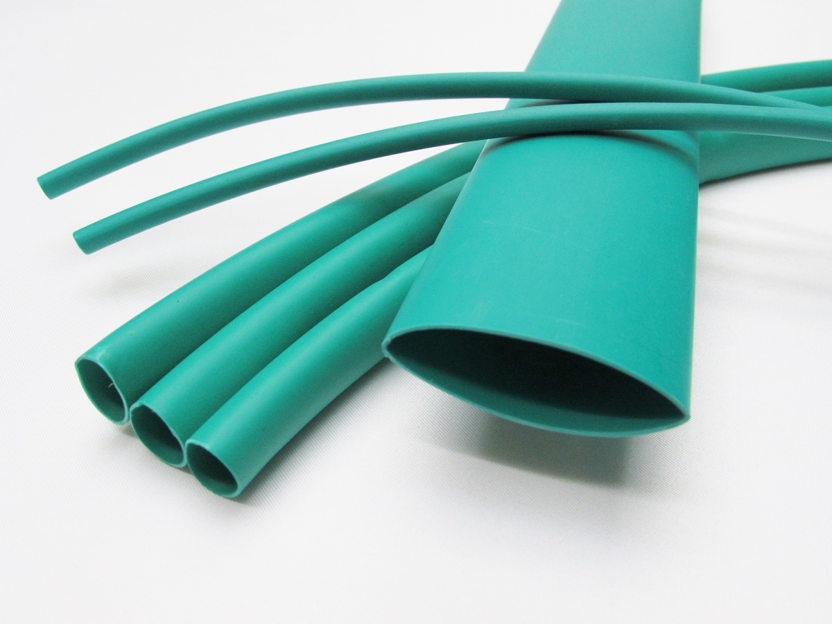 (1 FOOT) 1/4″ Green Heat Shrink Tube 3:1 Dual Wall Adhesive Glue Marine 6.4mm ID