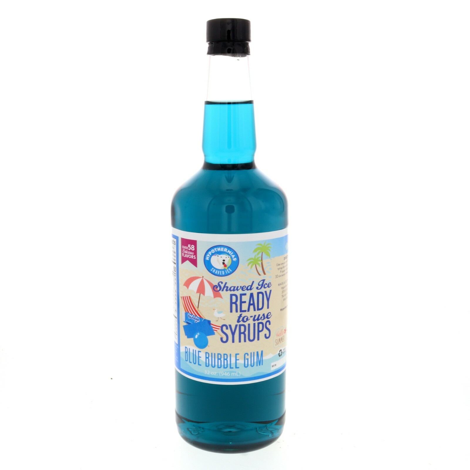 Hypothermias BLUE BUBBLE GUM Flavor Syrup 🍧 Snow Cone machine Shaved Ice QUART