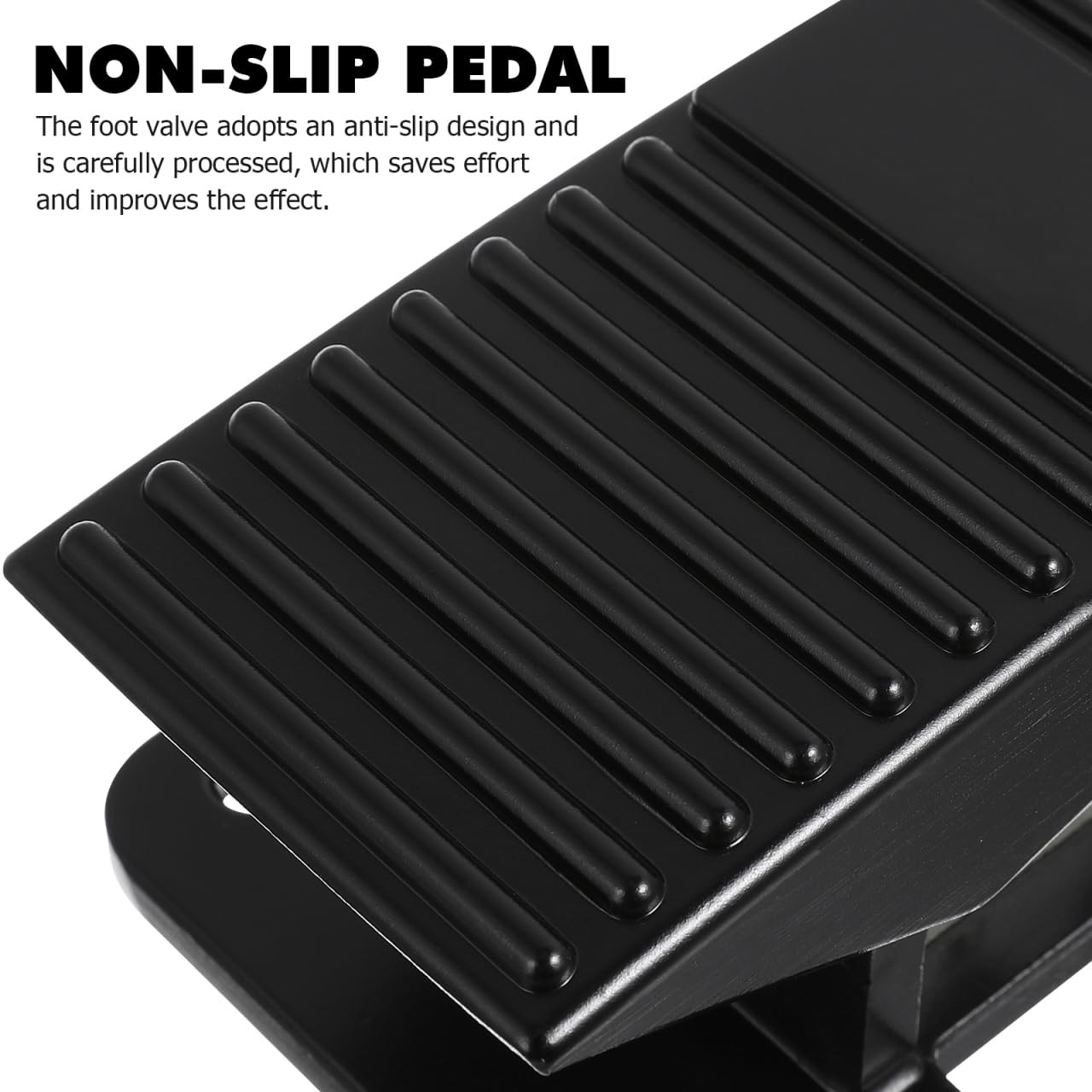ULTECHNOVO Foot Pedal Valve 3 Way 2 Position Threaded Rubber Nonslip Black