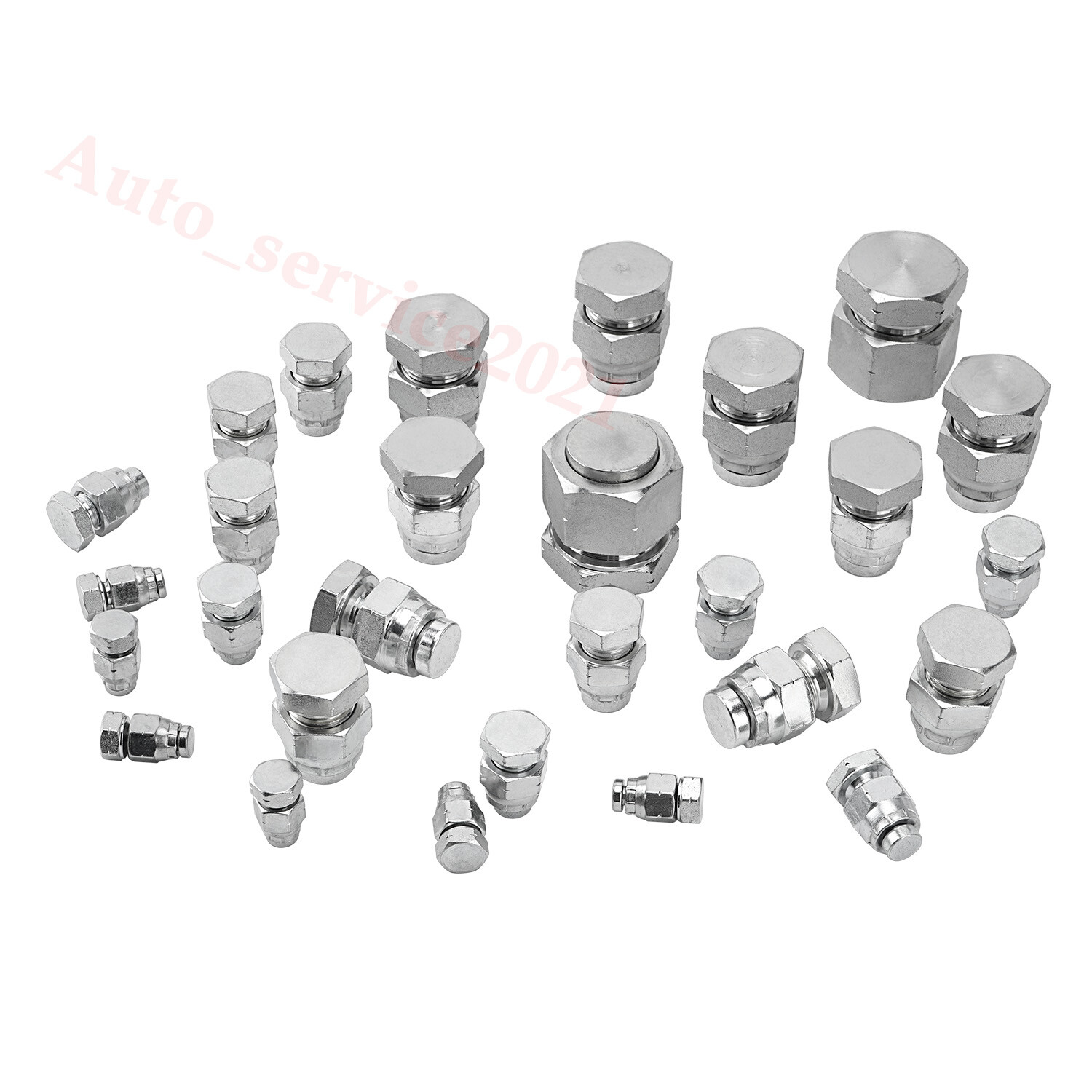 56 Pcs BSPP Cap and Plug Kit Hydraulic Cap and Plug Kit with Precision Threading