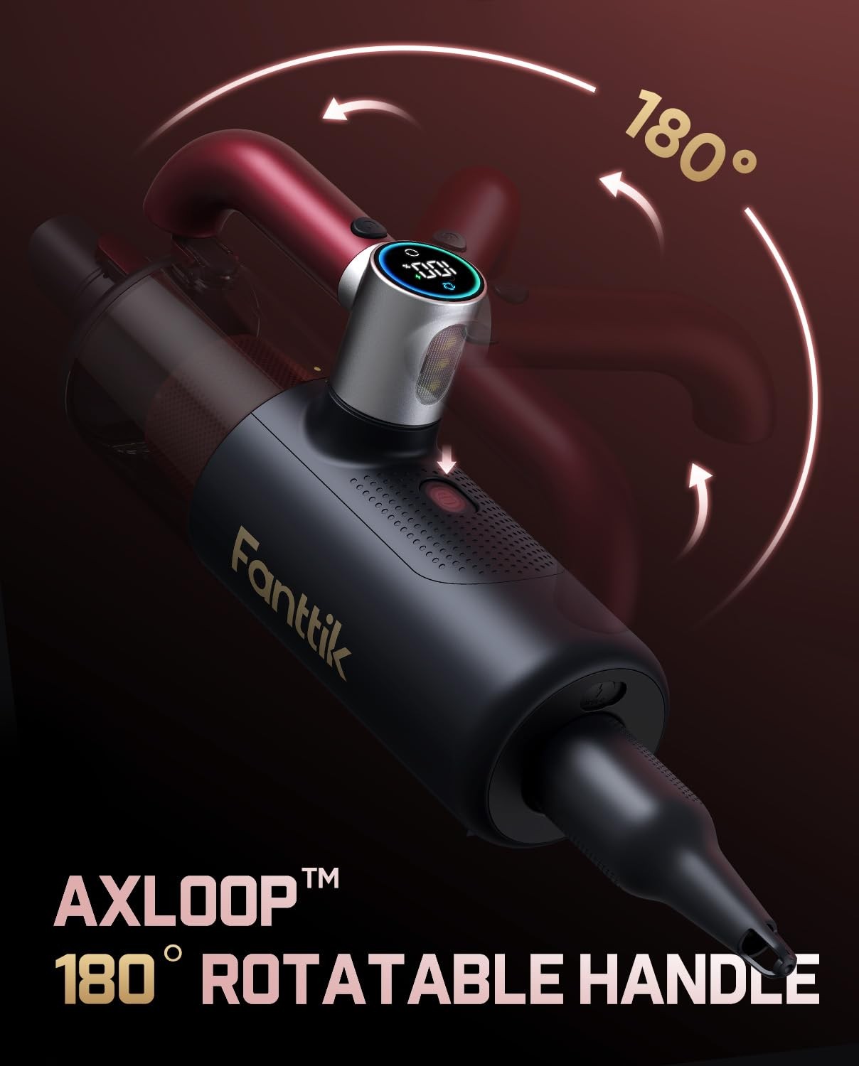 Fanttik Cruise V11 APEX Handheld Vacuum Cordless, 4-in-1 Cleaner Red
