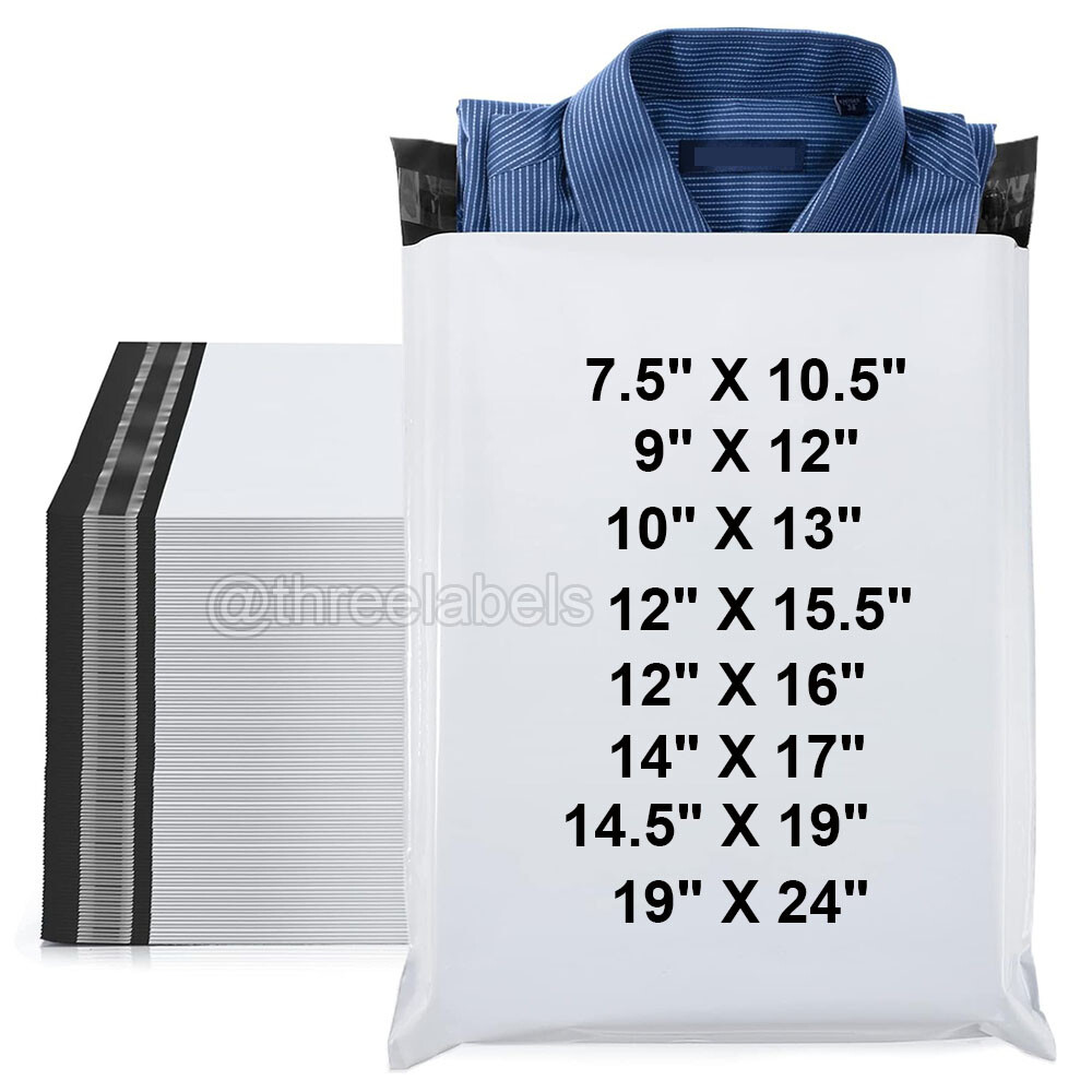100/200/500 Poly Mailers Shipping Bags Envelopes Premium Bag Any Size 2.5 Mil US