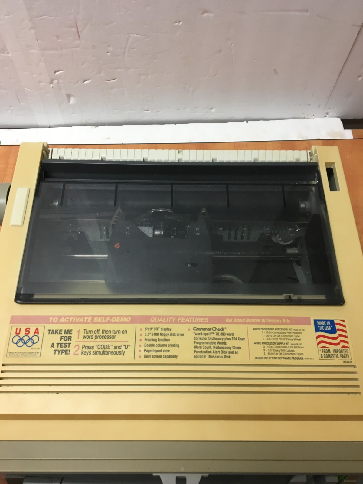 Vintage Brother Word Processor WP-2200 Partially Tested See Video