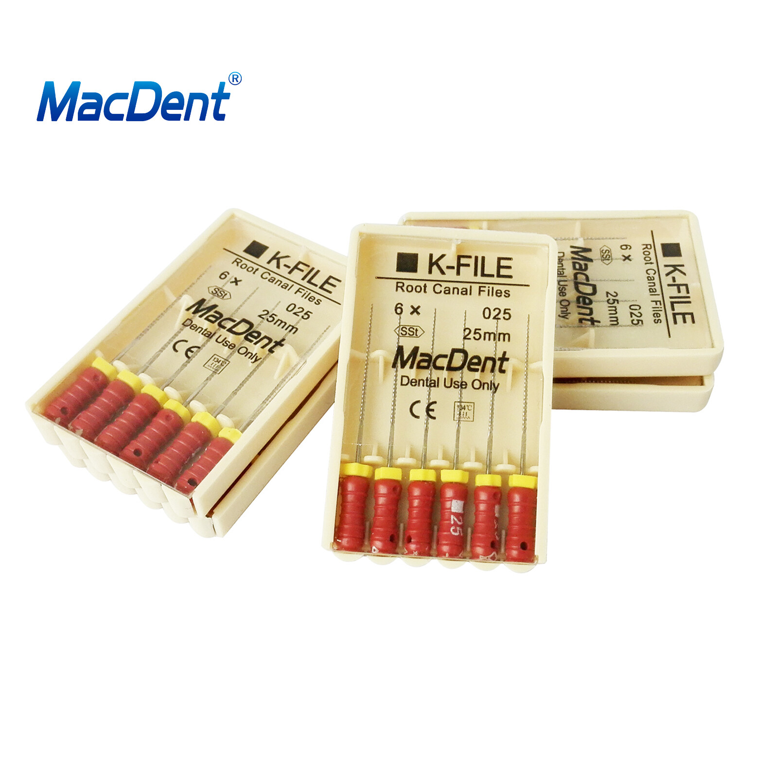 MacDent Limas de endodoncia manual dental K-Files acero inoxidable 21/25/31mm
