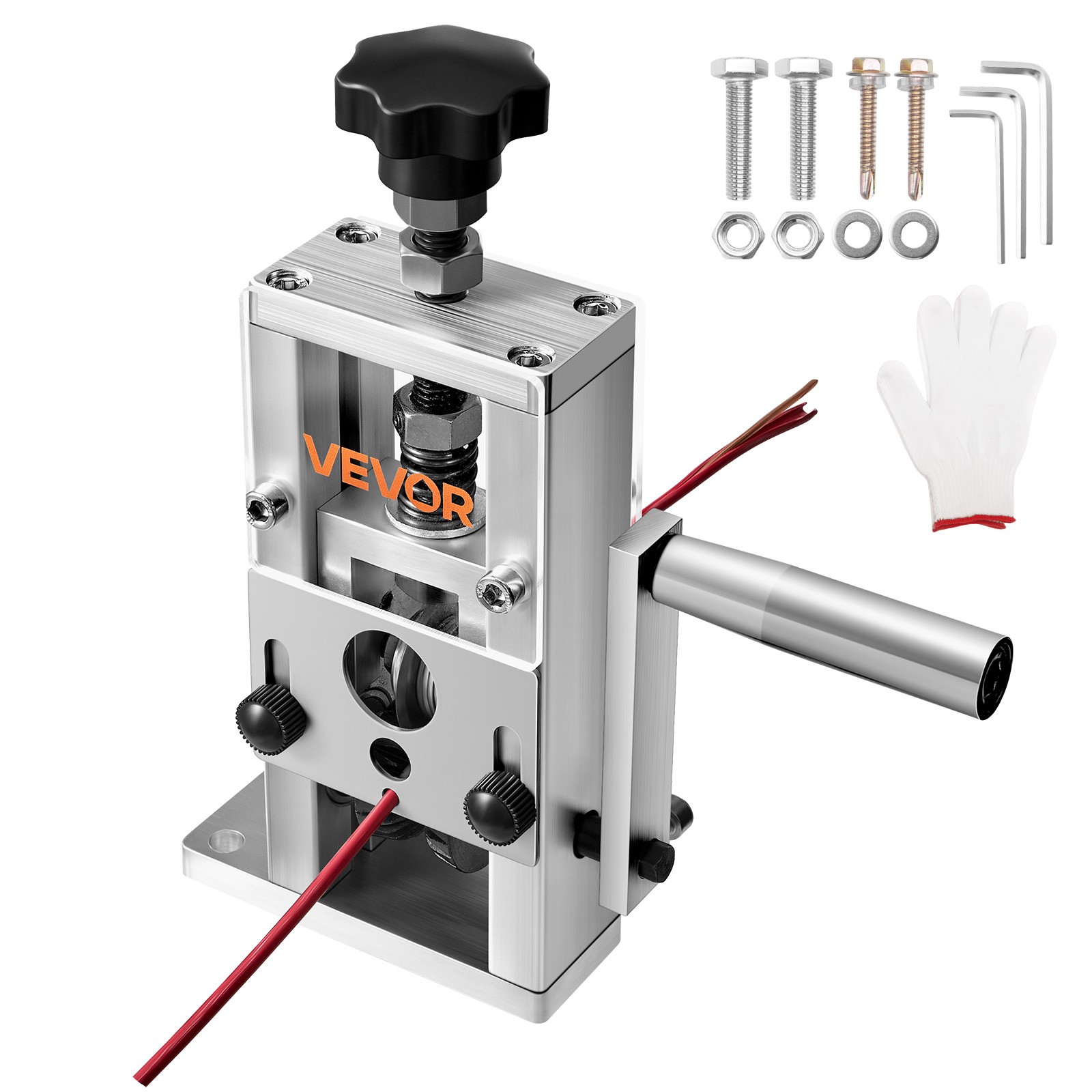 VEVOR Manual Wire Stripper Stripping Machine 0.06-1 in Hand Crank or Drill
